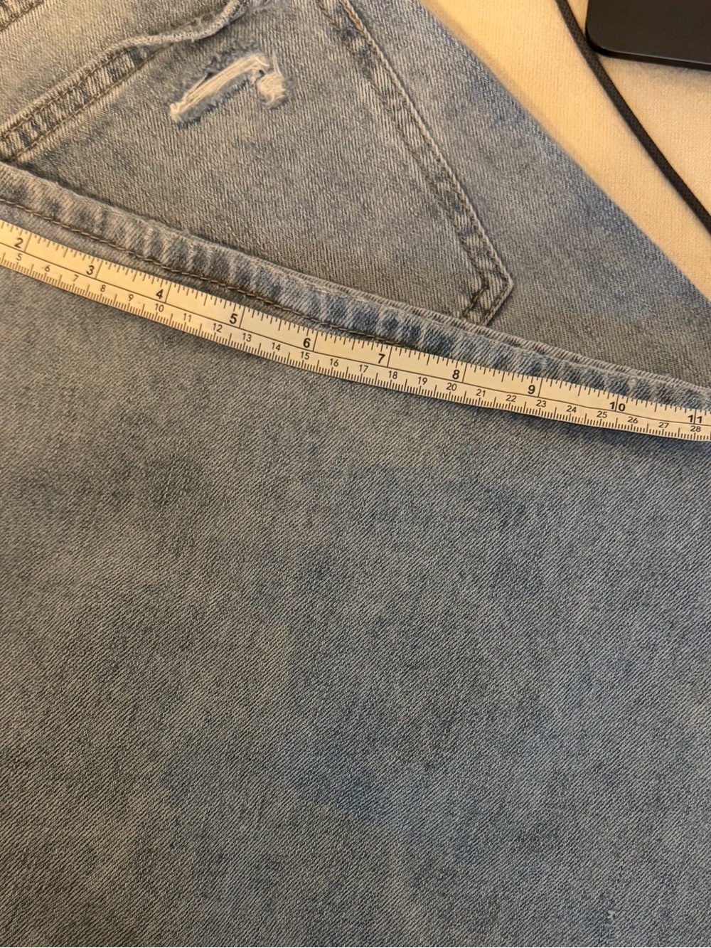 Miss Love stretch light wide leg denim pants size small - Picture 8 of 9